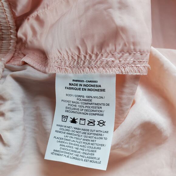 Nike Womens XXL Loose Fit High Rise Swoosh Woven Easy Shorts Pink Pockets New - Picture 6 of 6